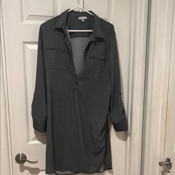 Lila Rose Dresses & Skirts - Loft Black Polka Dot Tunic Blouse